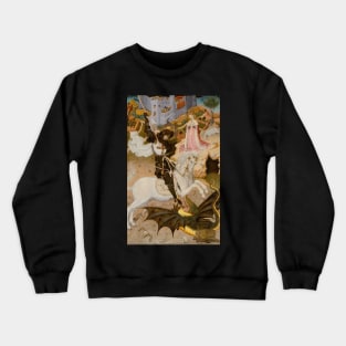 Saint George and the Dragon Medieval Painting Crewneck Sweatshirt